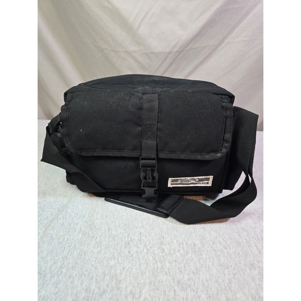 Tempo Plus Black Duffle Bag Camera Shoulder Strap Travel Bag Adjustable Strap